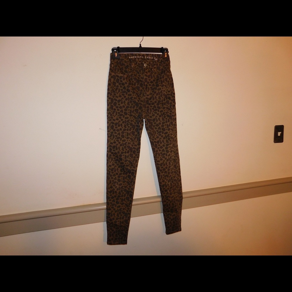 American Eagle Cheetah Print Skinny Jeans